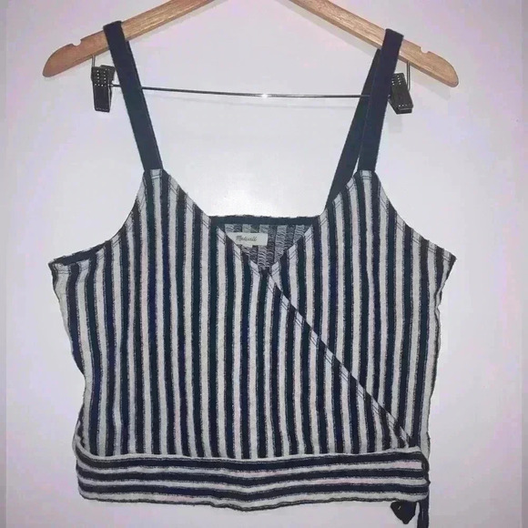 Madewell Finale Stripe Faux Wrap Tank - Picture 4 of 12